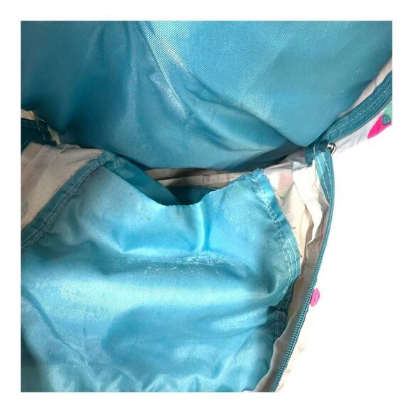 Jansport White Pink Yellow Polka Dot Print Backpack Multiple Pockets READ - Picture 9 of 12